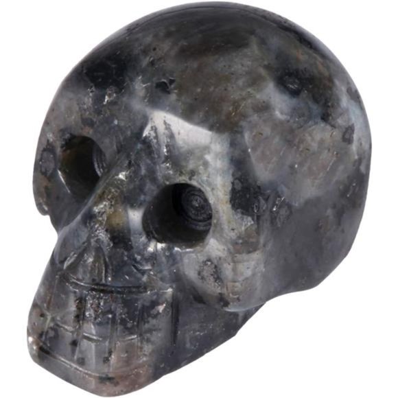 1 Inch Assorted Crystal Skull Sculpture Set of 5, Hand Carved Gemstone Statue - Picture 6 of 6